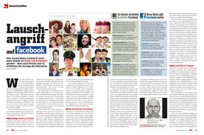 CHIP 09/2011 "Lauschangriff auf Facebook"; 2 von 3 Seiten.